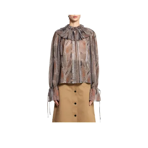 SAINT LAURENT Paisley Ruffled Blouse