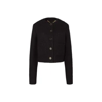 ALTUZARRA Bernadette Warp-knit Cropped Cardigan