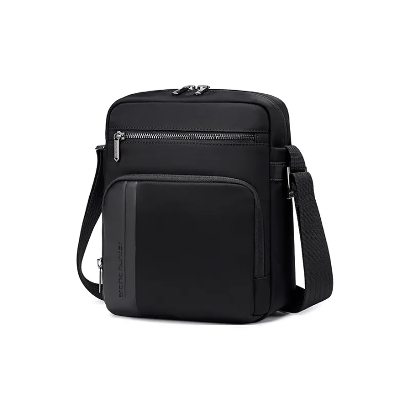 ARCTIC HUNTER Nylon Shoulder Bag, Crossbody Bag Men's Black/Khaki-1