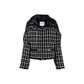 Moncler Ginavelle Tweed Down Jacket