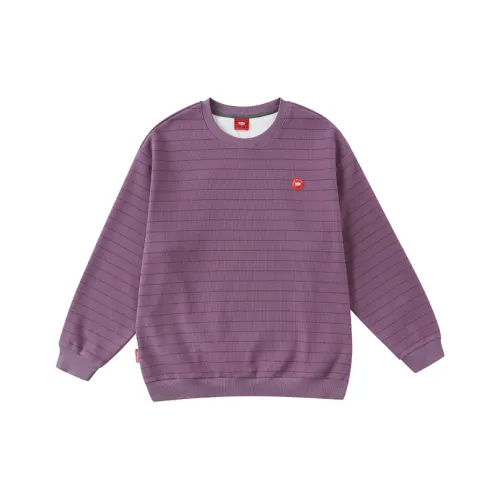 Checkitout Sweatshirt Unisex Purple/Brown Fine Grained