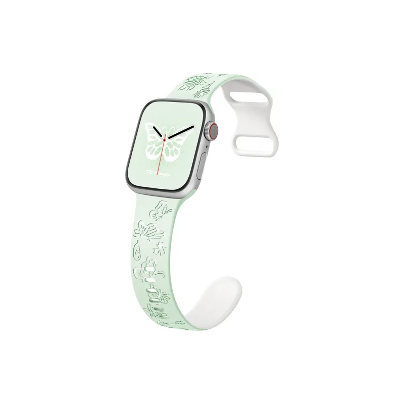 SOUTU Watch Band Apple Compatibility 38/40/41MM / 42/44/45/49MM Silicone Material-0