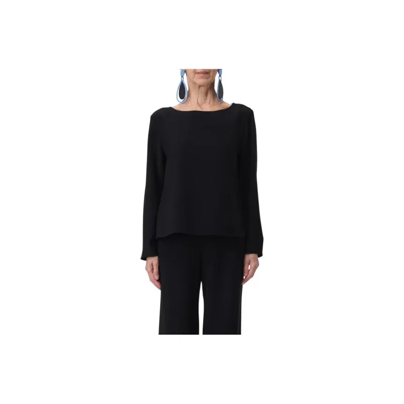 GIORGIO ARMANI Bow Detailed Cropped Blouse-0