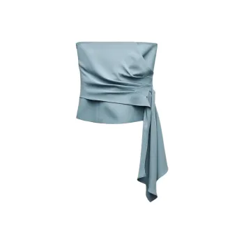 ZARA Strapless Top Women's Gray