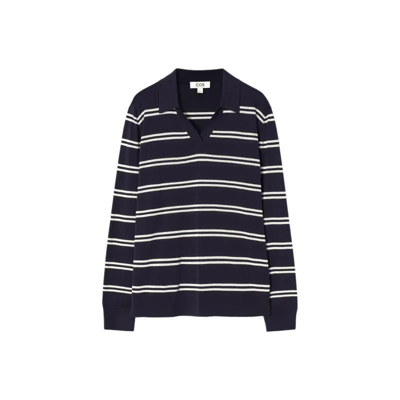 COS Polo Shirt Women's Navy Blue-0