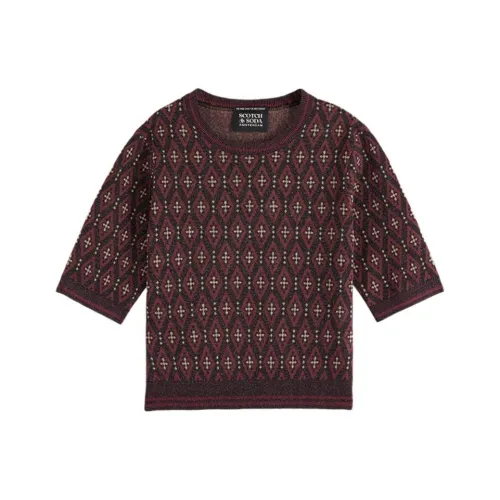 Scotch&Soda FW24 Knitwear Women's Dark Burgundy