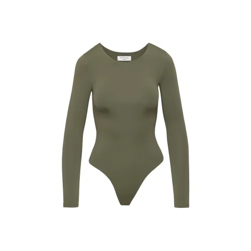ARITZIA Contour Crew Longsleeve Bodysuit Bodysuits Women's Army Green/Army Green