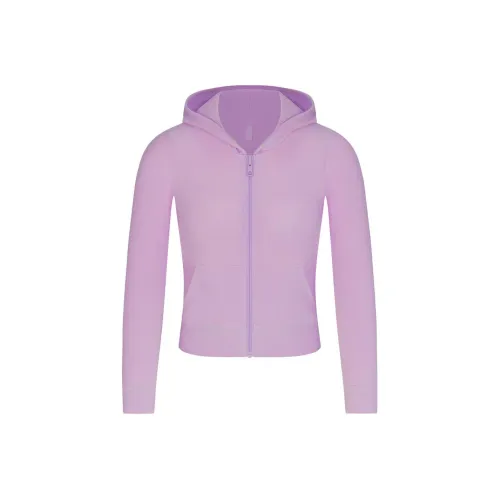 SKIMS Valentine's Day SOFT LOUNGE ZIP UP HOODIE Sweatshirt Women's SUGAR PLUM/Tang Mei