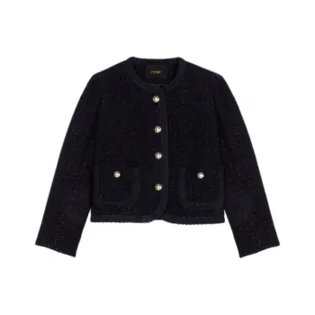 Maje Cropped Tweed Jacket