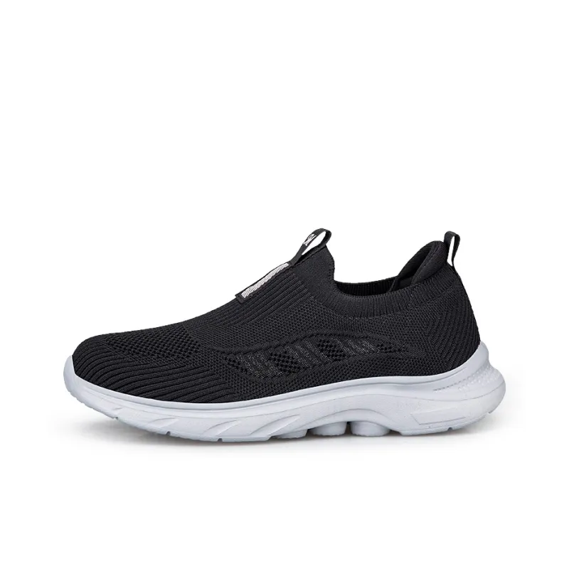 Kuding Elderly Shoes Soft Sole Comfortable Slip on Breathable And Lightweight Low Top Casual Shoes Unisex-14