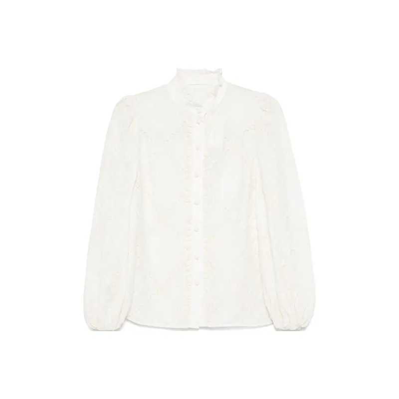 Zimmermann Tallow Lace trim Shirt-0