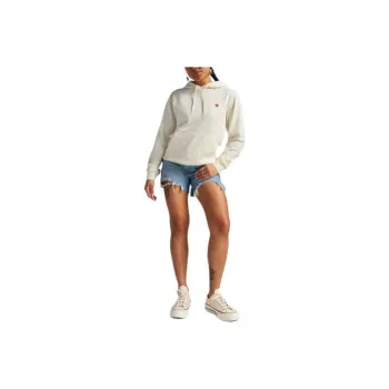 Converse Heart Pullover Hoodie Sweatshirt Women's Beige
