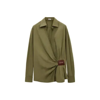 LOEWE SS25 Shirt Women's Khaki Green