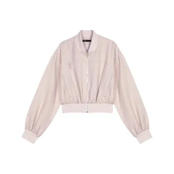 Maje Drop-shoulder Cropped Bomber Jacket