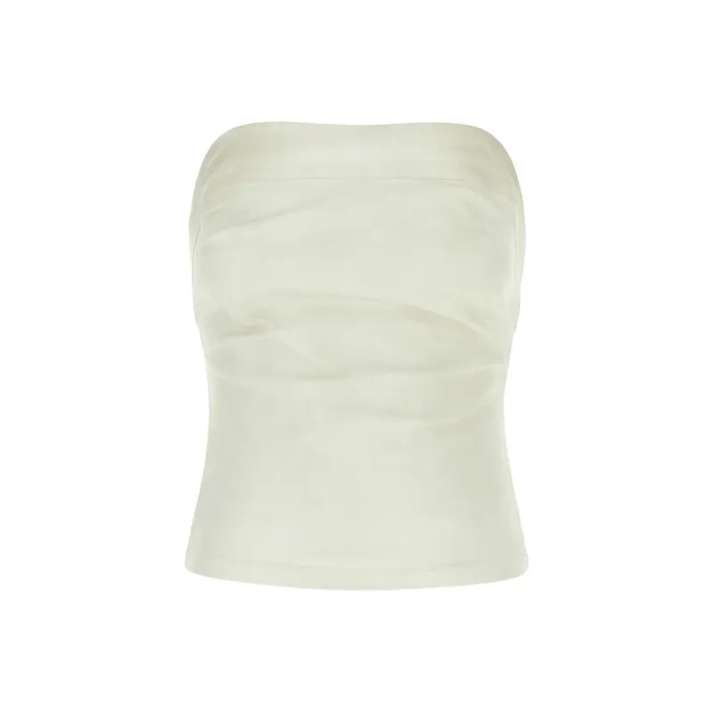 Entire Studios Stretch Denim Tube Top-0