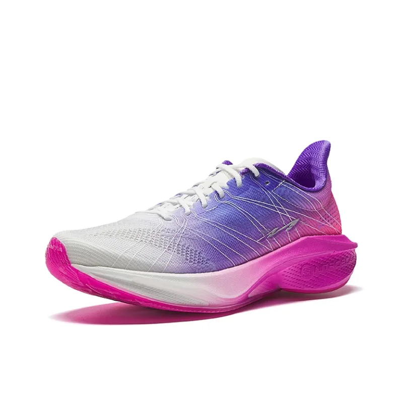 Anta Mach 4Pro V2 Anti Slip Wear Resistant Low Top Casual Running Shoes Men's White Blue Purple-1