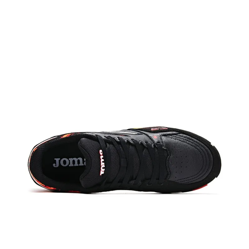 Joma TT Rubber Broken Studs Artificial Ground Abrasion Resistant Five A Side Soccer Shoes Black Red-3