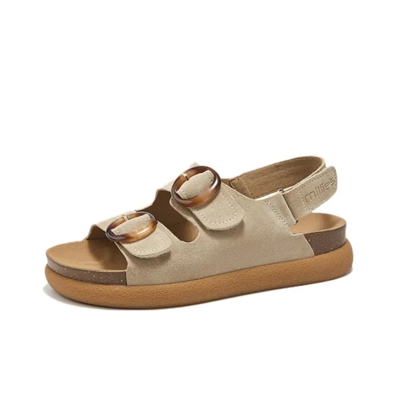 Millies Beach Sandals Women's Sand, Camel-1
