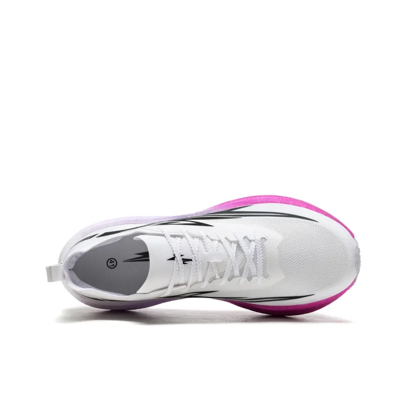 Dynamic Power Running Shoes Unisex Low Top White Purple-2