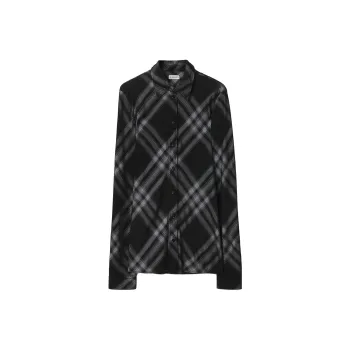 Burberry Check Printed Long Sleeved Buttoned Shirt