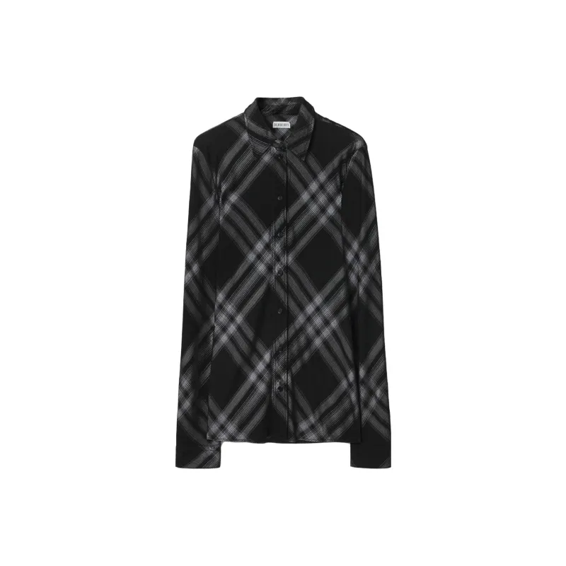 Burberry Check Printed Long Sleeved Buttoned Shirt-0