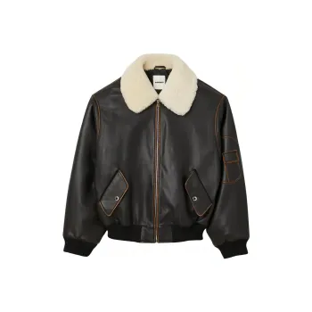Sandro Faux-fur Collar Bomber Jacket