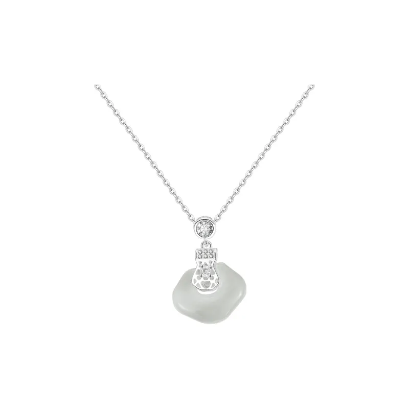 Emerald Chalcedony Necklaces Women's-0