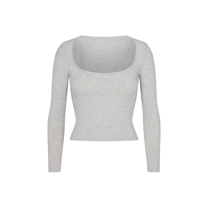 SKIMS Regular T Shirt Women's LIGHT HEATHER GREY/Light Heather Gray-0