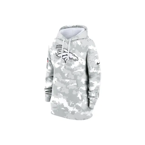 Nike pink Broncos Salute To Service Primary Edge Club Women's Nike Nfl Pullover Hoodie