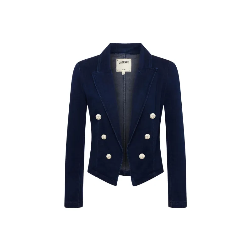 L'AGENCE Wayne Denim Blazer-0