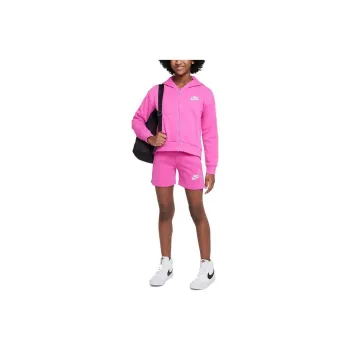 Nike Sportswear Kids Club Fleece Full Zip Hoodie Active Fuchsia/White