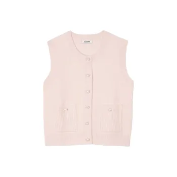 Sandro Bouclé Knit Vest