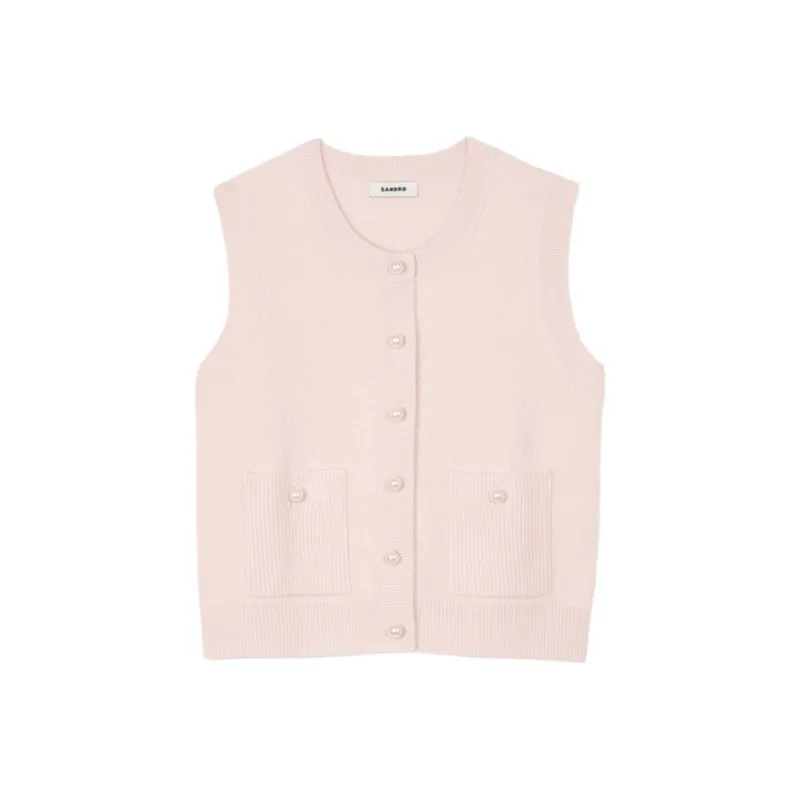 Sandro Bouclé Knit Vest-0