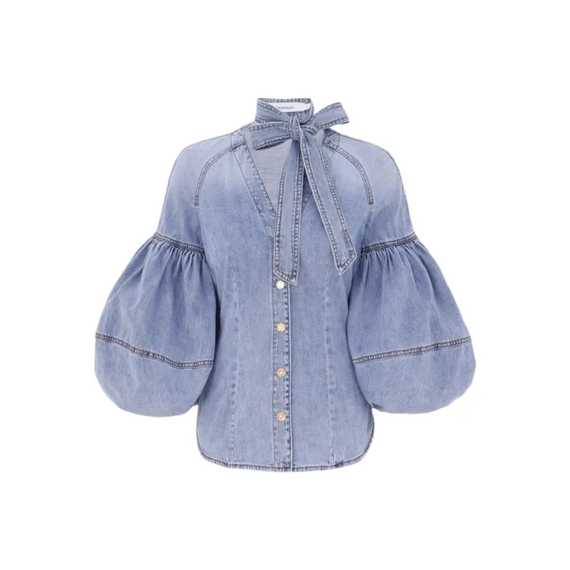 Zimmermann Tied Denim Blouse-0