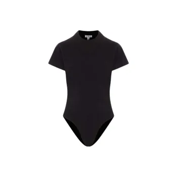 Alaia Logo Embroidered Jersey Bodysuit