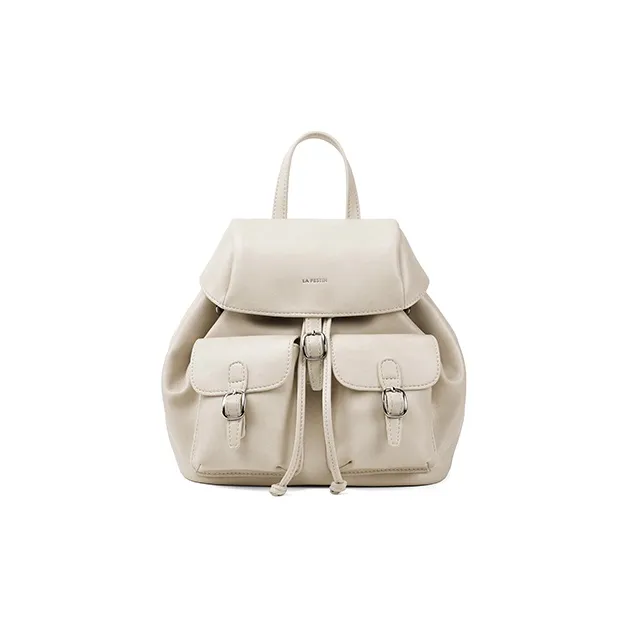 LA FESTIN Cow Leather With Synthetic Leather Backpack Women's Multicolor-0
