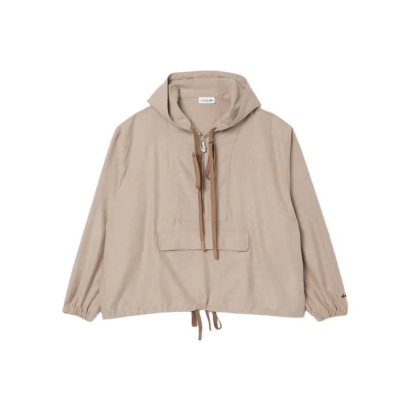 LACOSTE Drawstring Cotton Hoodie-0