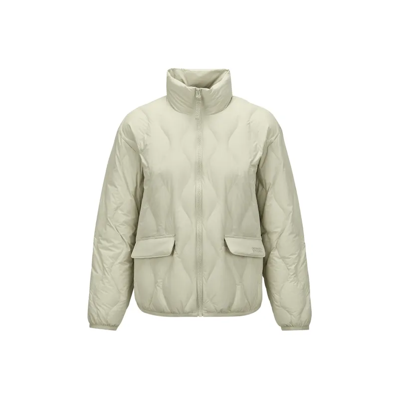 Skechers Mountain And Wild Outdoor Series Down Jacket Women's Beige-0