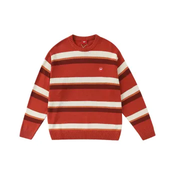 Checkitout Sweatshirt Unisex Fiery Snow Red/Beige/Brown Red/Orange