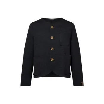 LOUIS VUITTON Collarless Knit Jacket