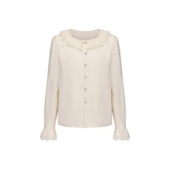 CHIWAWAMEME Shirt Women's Fleece Apricot
