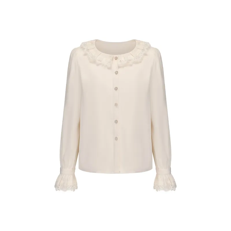 CHIWAWAMEME Shirt Women's Fleece Apricot-0