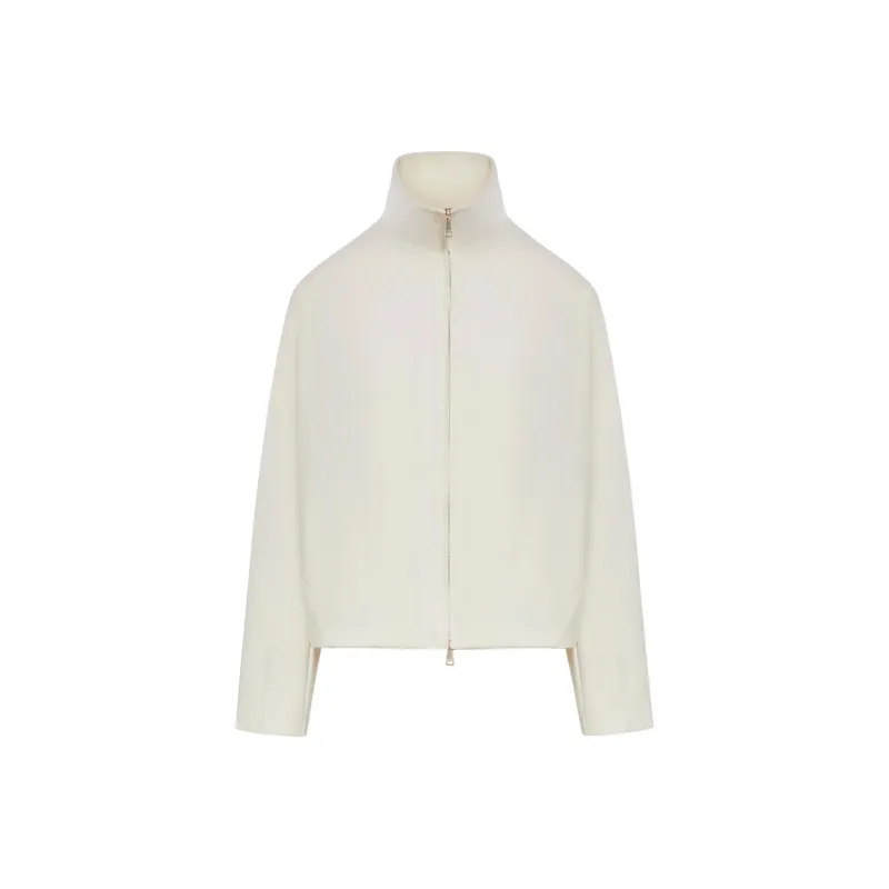 MaxMara Plava Zip Up High Neck Jacket-0