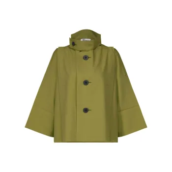 ISSEY MIYAKE SS25 Jacket Women's Olive Green