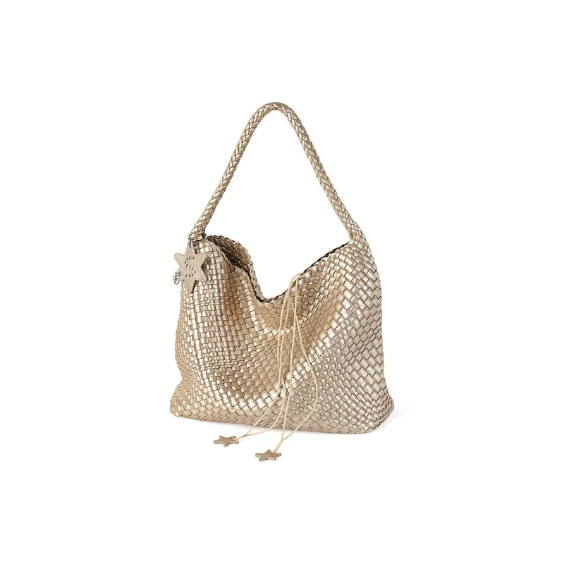 TUCANO PU Shoulder Bag Regular Women's Champagne Gold/Moonlight Silver-1