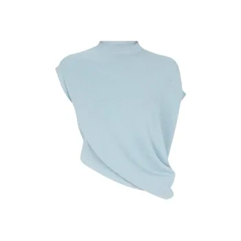 FENDI Asymmetric Hem Cape Sleeved Crewneck Jumper