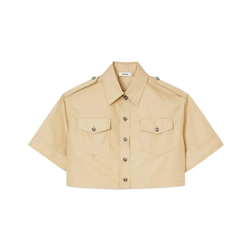 Sandro Jackets Coats Women's Light Brown-0