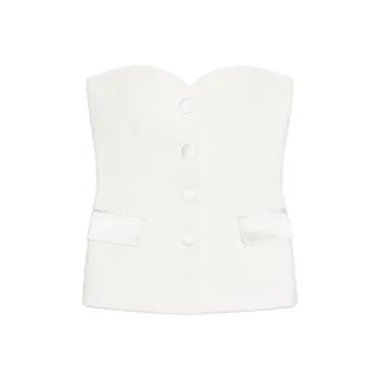 ZARA Strapless Top Women's Raw White