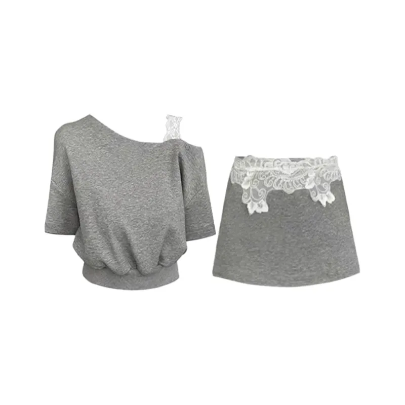 KUNZHUDAXIANG Skirt Set Women's-1