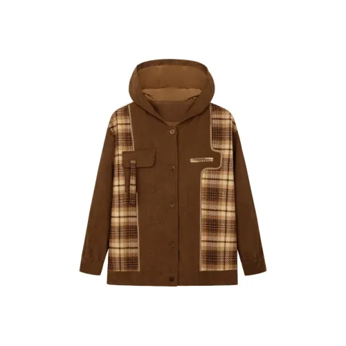 IT'REAL Premium Short Coat Women's Dark Coffee